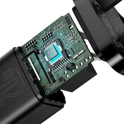 Baseus Super Si UK Netzladegerät, 20W, 3A, 1 x USB-C, Schwarz CCSUP-K01