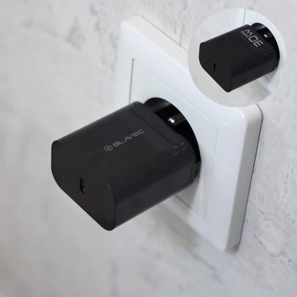 Caricabatterie da rete Blavec BC-14, 30 W, 3 A, 1 x USB-C, Nero