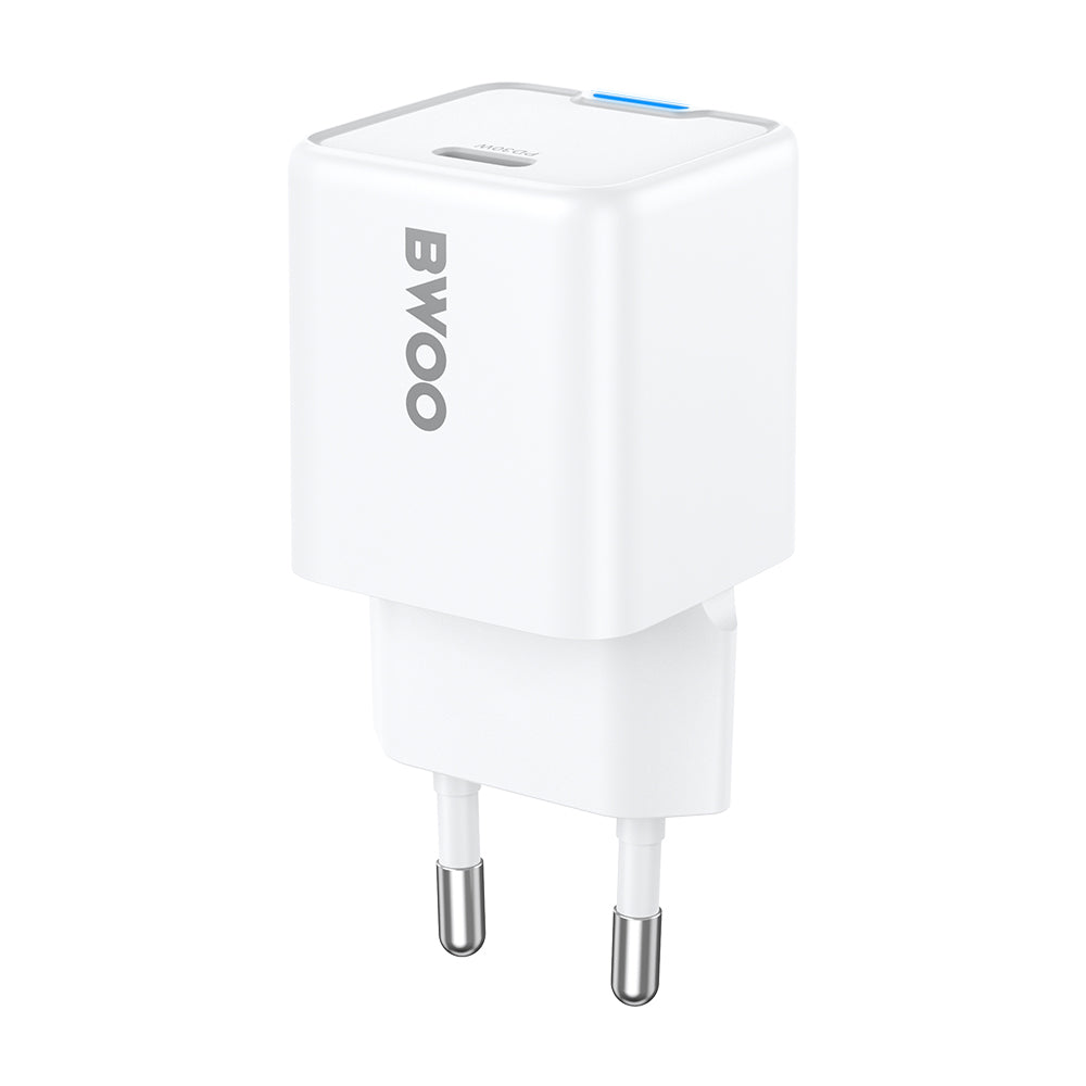Netzladegerät BWOO CDA211, 30W, 3A, 1 x USB-C, Weiß
