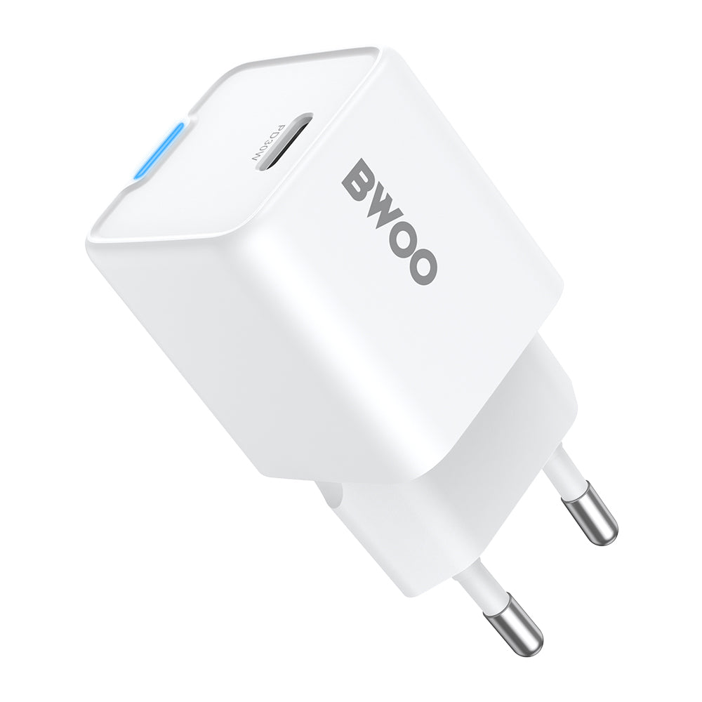 Netzladegerät BWOO CDA211, 30W, 3A, 1 x USB-C, Weiß