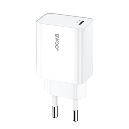 Chargeur Réseau BWOO CDA226, 20W, 3A, 1 x USB-C, Blanc