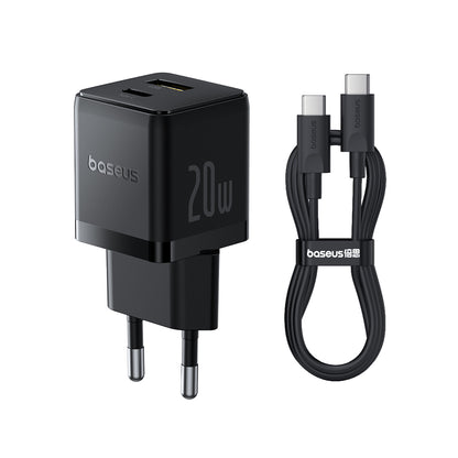 Netzladegerät mit USB-C Kabel Baseus Palm, 20W, 3A, 1 x USB-A - 1 x USB-C, Schwarz P10111608113-01