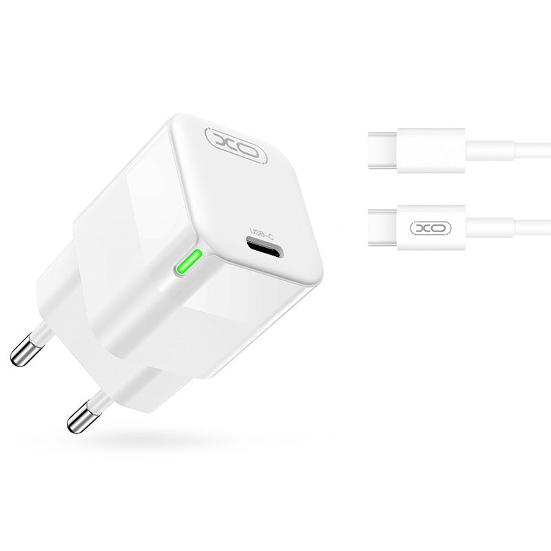 Caricabatterie da Rete con Cavo USB-C XO Design CE06, 30W, 3A, 1 x USB-C, Bianco
