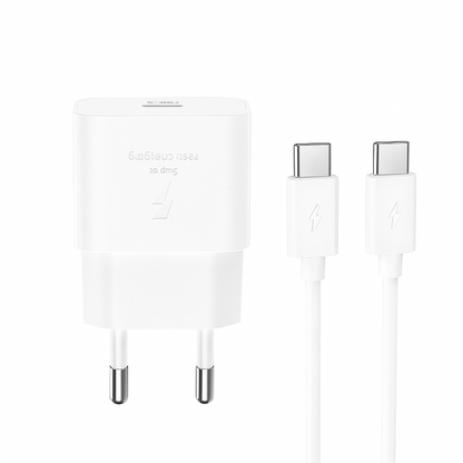 Caricabatterie da Rete con Cavo USB-C XO Design L167, 25W, 3A, 1 x USB-C, Bianco