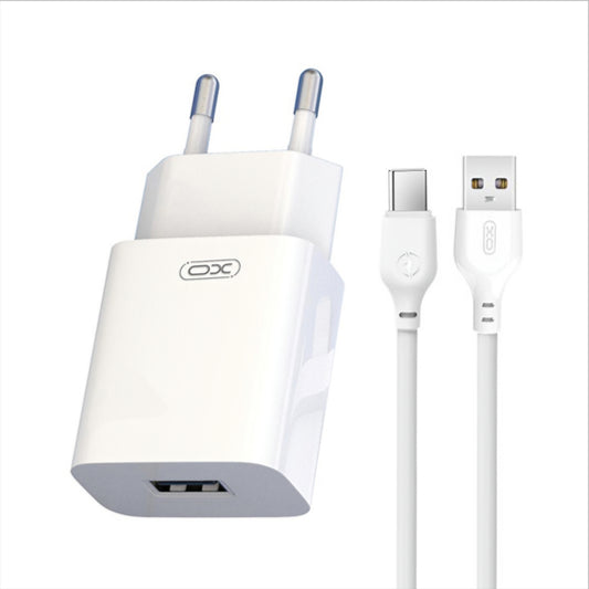 Netzteil mit USB-C-Kabel XO Design L99, 12W, 2,4A, 1 x USB-A, Weiß