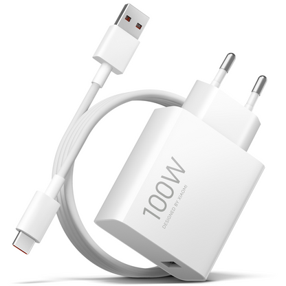 Chargeur secteur avec câble USB-C Xiaomi MY-19-ER, 100W, 6.1A, 1 x USB-A, Blanc BHR095VEU