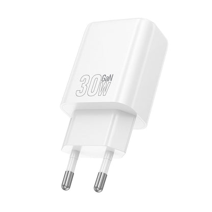 Caricabatterie Rete HOCO N63, 30W, 3A, 1 x USB-A - 1 x USB-C, Bianco