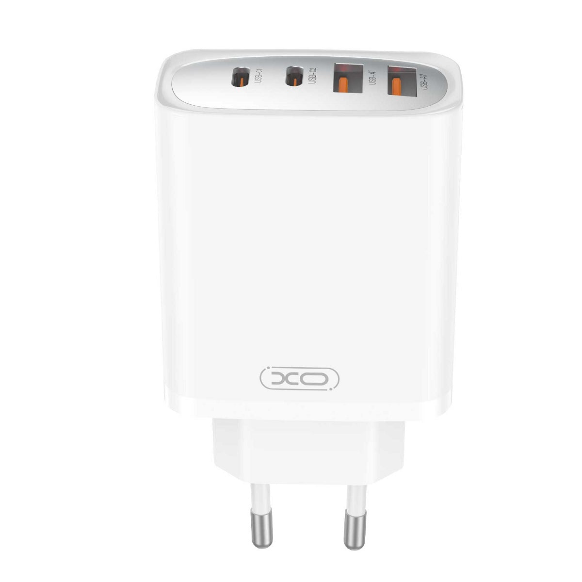 Netzladegerät mit USB-C Kabel XO Design CE22, 45W, 3A, 2 x USB-A - 2 x USB-C, Weiß