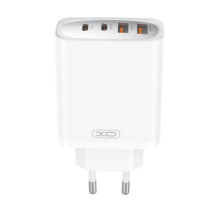 Netzladegerät mit USB-C Kabel XO Design CE22, 45W, 3A, 2 x USB-A - 2 x USB-C, Weiß