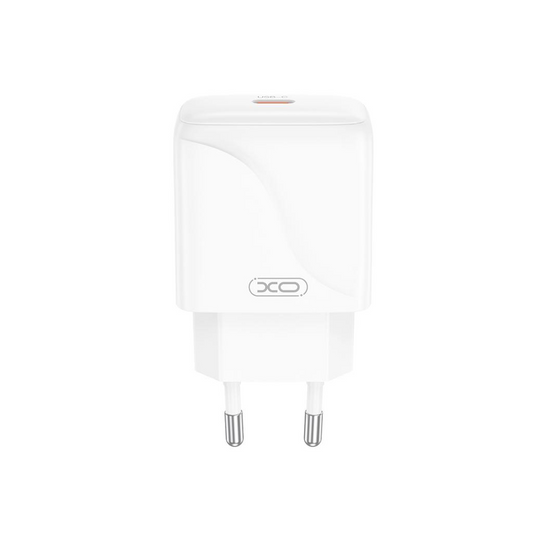 Caricabatterie da Rete con Cavo USB-C XO Design L141, 20W, 3A, 1 x USB-C, Bianco