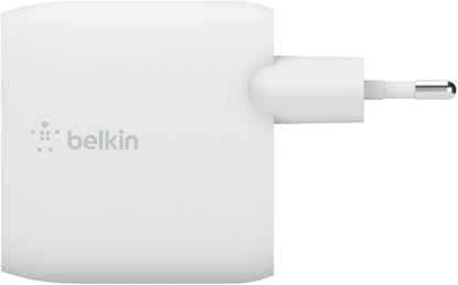 Caricatore da rete con cavo USB-C Belkin BoostCharge Dual, 24W, 2.4A, 2 x USB-A, Bianco WCE001vf1MWH