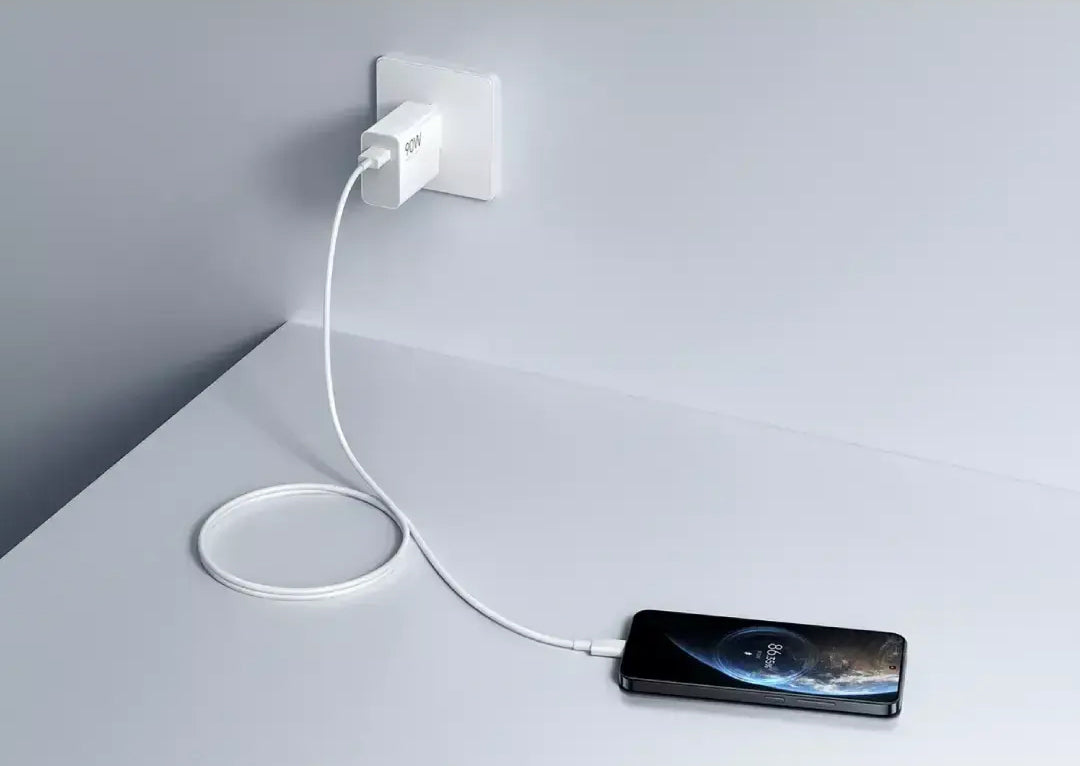 Netzladegerät mit USB-C Kabel Xiaomi, 90W, 6.1A, 1 x USB-A, Weiß