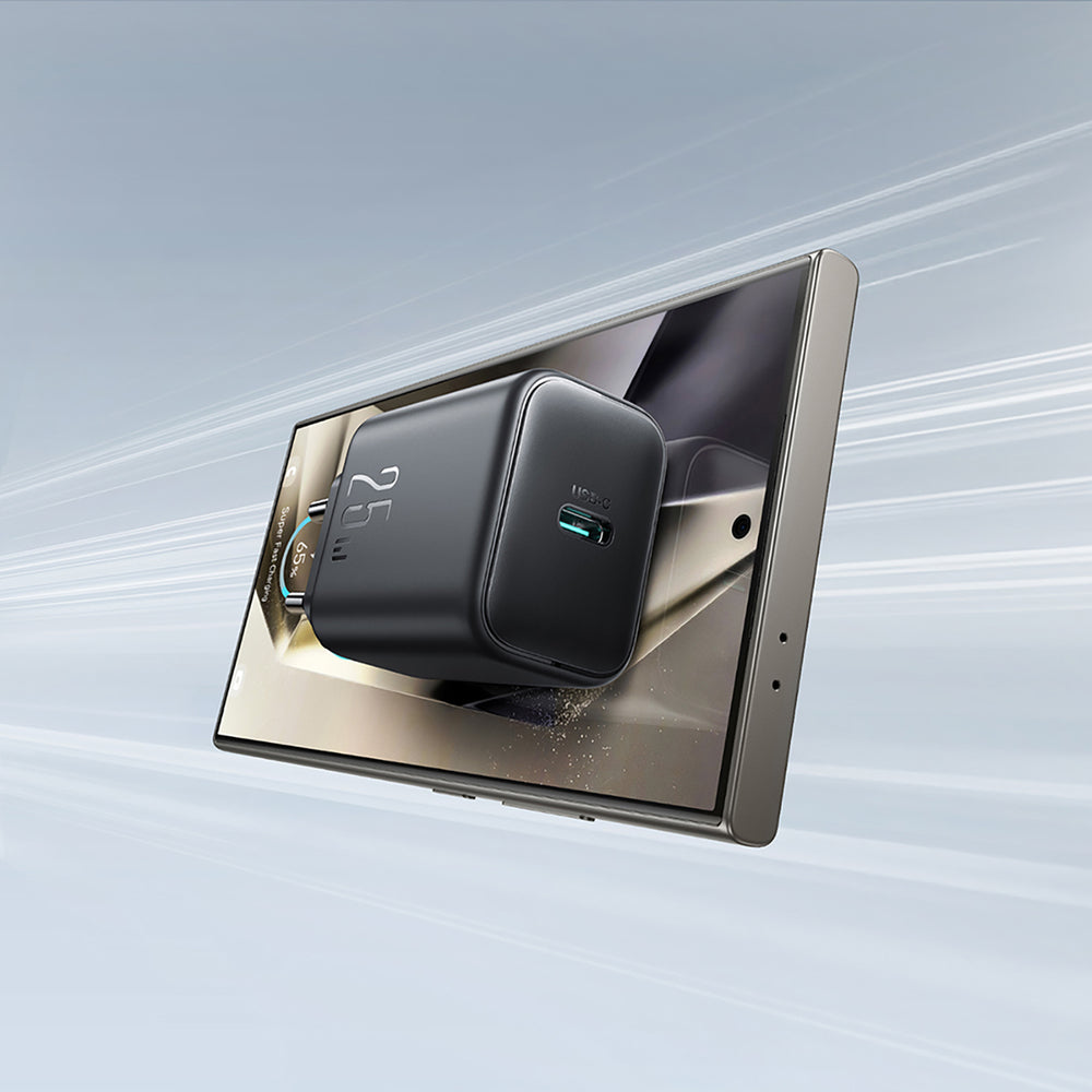 Chargeur réseau avec câble USB-C Joyroom JR-TCF23, 25W, 3A, 1 x USB-C, Noir