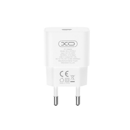 Caricabatterie da Rete con Cavo USB-C XO Design L167, 25W, 3A, 1 x USB-C, Bianco
