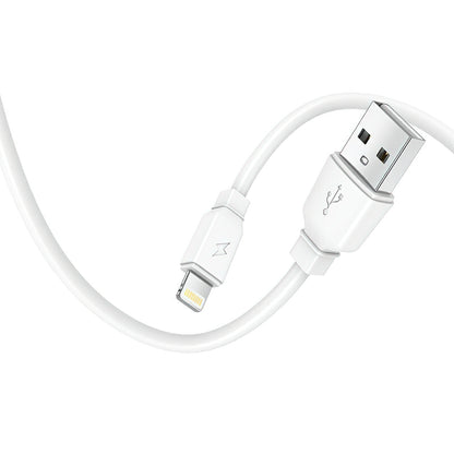 Chargeur réseau avec câble Lightning Prestico F9S, 12W, 2.4A, 1 x USB-A, Blanc