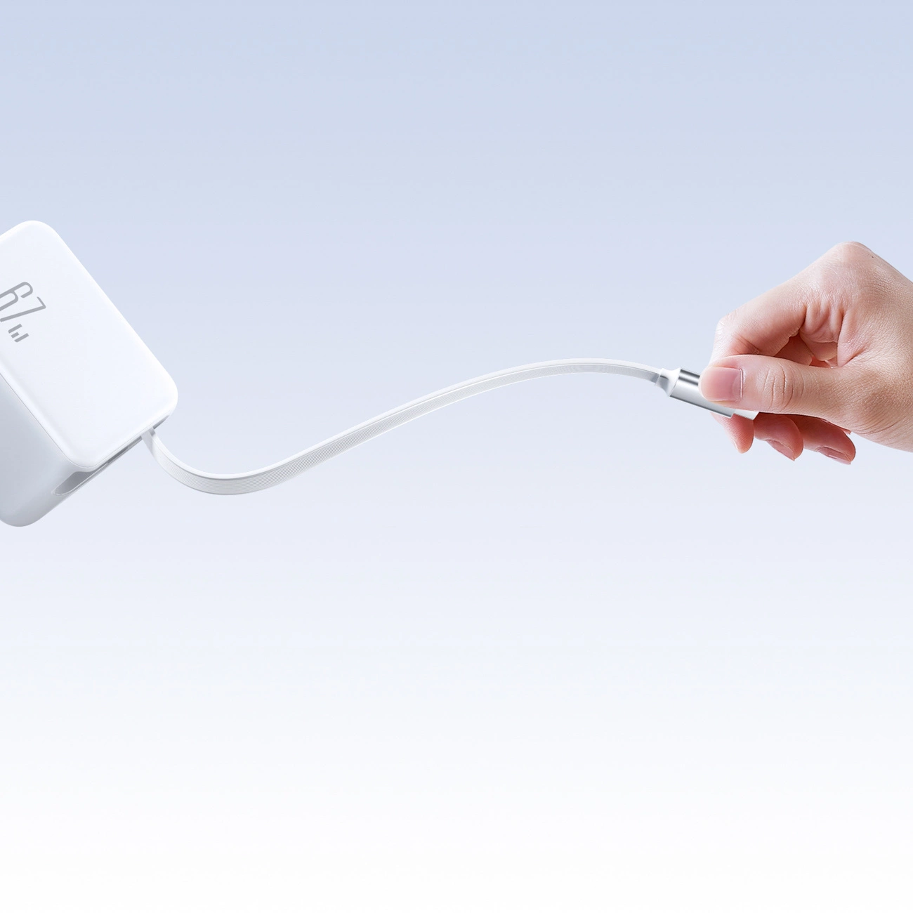 Chargeur réseau avec câble USB-C Joyroom JR-TCL06, 67W, 3A, 1 x USB-C, Blanc