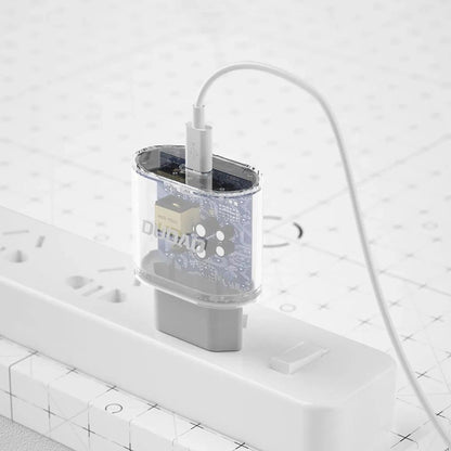 Netzladegerät mit USB-C Kabel Dudao A14EUC, 20W, 3A, 1 x USB-C, Schwarz