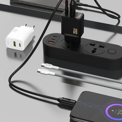 Chargeur réseau avec câble USB-C Dudao A27 Max, 35W, 1 x USB-A - 1 x USB-C, Noir