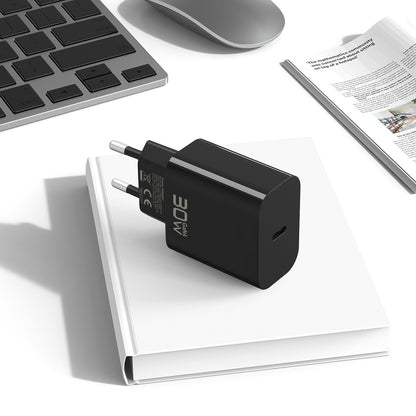 Blavec BC-14 Netzladegerät mit USB-C-Kabel, 30 W, 3 A, 1 × USB-C, Schwarz