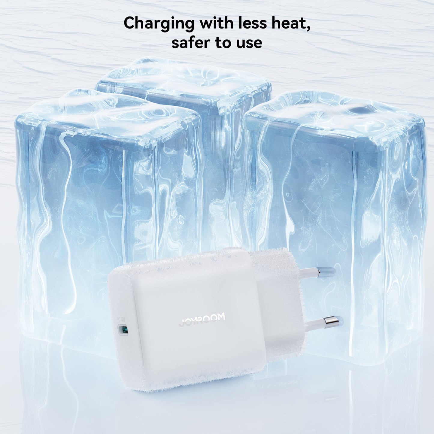 Chargeur réseau avec câble USB-C Joyroom JR-TCF24, 30W, 3A, 1 x USB-C, Blanc