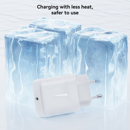 Chargeur réseau avec câble USB-C Joyroom JR-TCF24, 30W, 3A, 1 x USB-C, Blanc