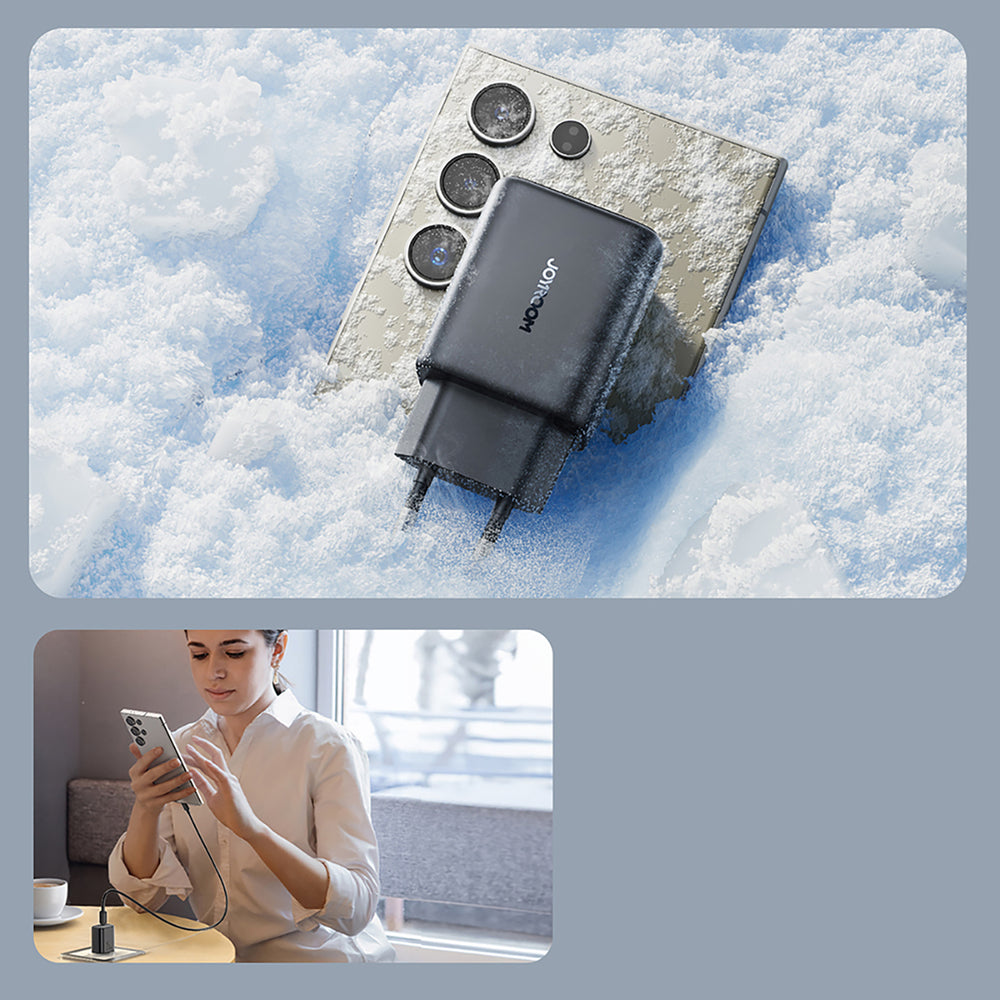 Chargeur réseau avec câble USB-C Joyroom JR-TCF23, 25W, 3A, 1 x USB-C, Noir