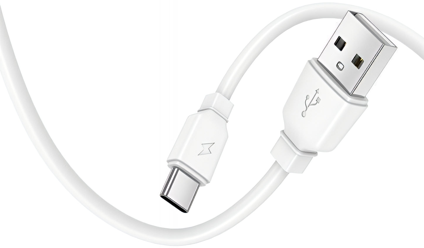 Chargeur réseau avec câble USB-C Prestico F9S, 12W, 2.4A, 1 x USB-A, Blanc