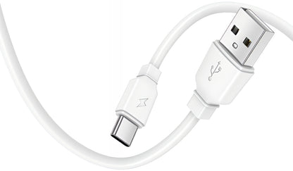 Chargeur réseau avec câble USB-C Prestico F9S, 12W, 2.4A, 1 x USB-A, Blanc