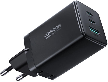 Chargeur réseau avec câble USB-C Joyroom TCG01, 65W, 3.25A, 1 x USB-A - 2 x USB-C, Noir