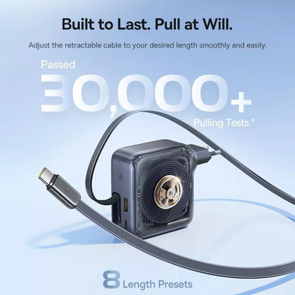 Chargeur Réseau avec Câble USB-C Baseus EnerCore CJ11, 100W, 1 x USB-A - 2 x USB-C, Noir E0120M00