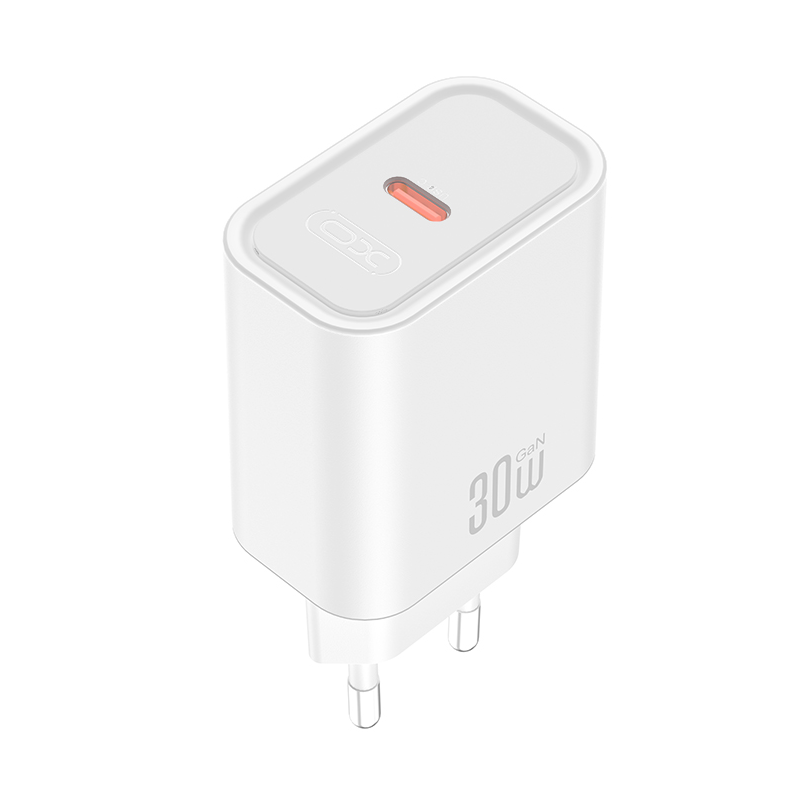 Caricatore da rete con cavo USB-C XO Design CE41, 30W, 3A, 1 x USB-C, Bianco