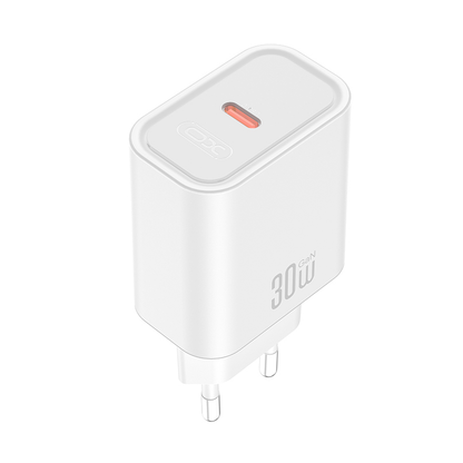 Caricatore da rete con cavo USB-C XO Design CE41, 30W, 3A, 1 x USB-C, Bianco