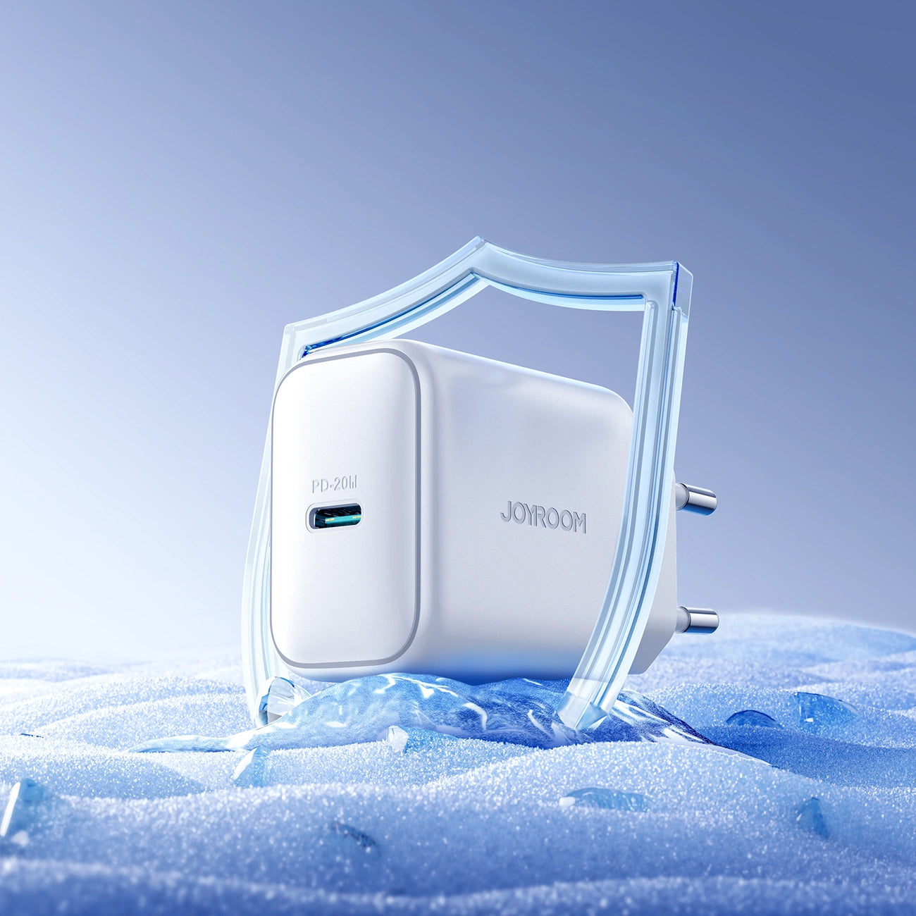 Caricabatterie da rete con cavo Lightning Joyroom JR-TCF20, 20W, 3A, 1 x USB-C, Bianco