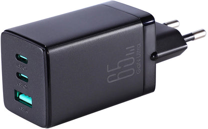 Chargeur réseau avec câble USB-C Joyroom TCG01, 65W, 3.25A, 1 x USB-A - 2 x USB-C, Noir