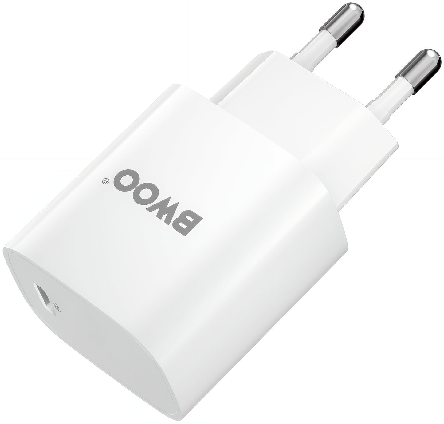 Chargeur réseau avec câble Lightning BWOO CDA159, 20W, 3A, 1 x USB-C, Blanc