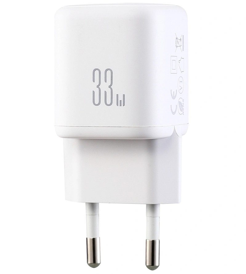 Caricabatterie Rete con Cavo Lightning Joyroom JR-TG7, 33W, 3A, 1 x USB-A - 1 x USB-C, Bianco