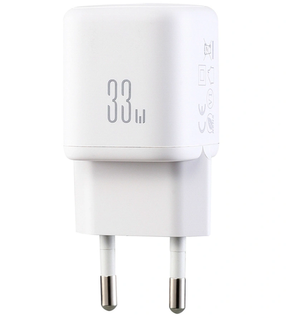 Caricabatterie Rete con Cavo Lightning Joyroom JR-TG7, 33W, 3A, 1 x USB-A - 1 x USB-C, Bianco