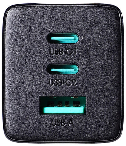 Chargeur réseau avec câble USB-C Joyroom TCG01, 65W, 3.25A, 1 x USB-A - 2 x USB-C, Noir