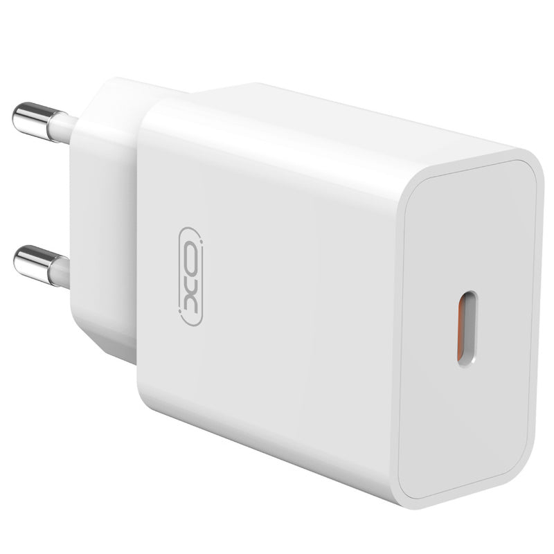 Caricabatterie da Rete con Cavo USB-C XO Design L126, 20W, 3A, 1 x USB-C, Bianco