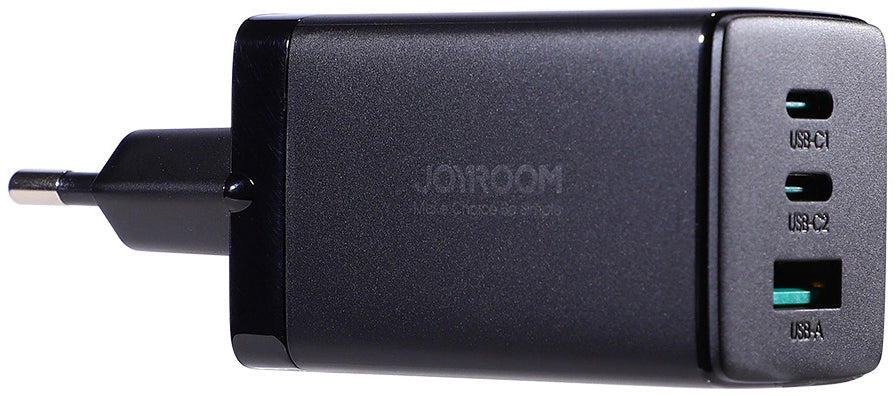 Chargeur réseau avec câble USB-C Joyroom TCG01, 65W, 3.25A, 1 x USB-A - 2 x USB-C, Noir