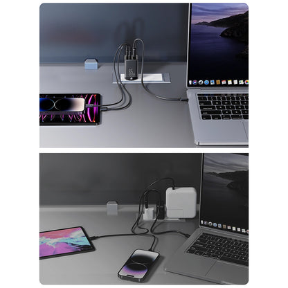 Chargeur réseau avec câble USB-C Joyroom TCG01, 65W, 3.25A, 1 x USB-A - 2 x USB-C, Noir