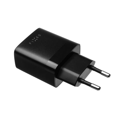 Chargeur réseau avec câble microUSB Fixed, 17W, 3A, 2 x USB-A, Noir