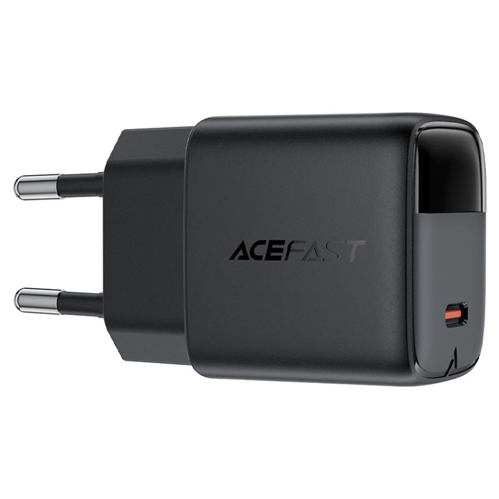 Netzladegerät mit USB-C Kabel Acefast A113 Display, 20W, 3A, 1 x USB-C, Schwarz