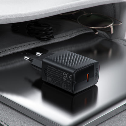 Chargeur réseau avec câble USB-C Acefast A82, 20W, 3A, 1 x USB-C, Noir