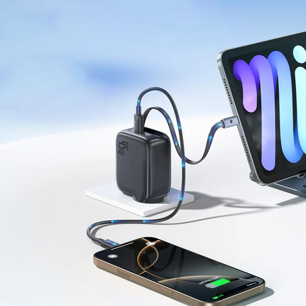 Baseus EnerCore CJ11 Network Charger with USB-C Cable, 45W, 3A, 1 x USB-C, Black Z0004800