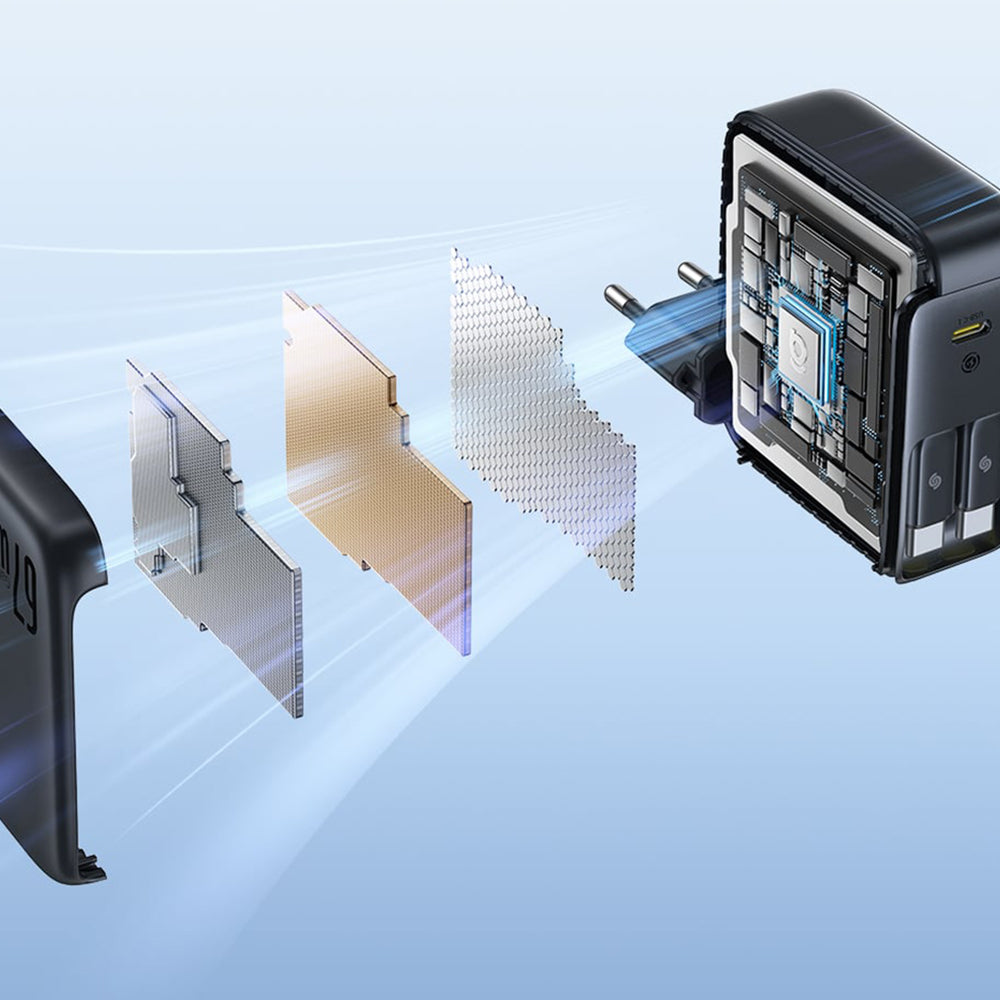 Baseus EnerCore CJ21 Network Charger with USB-C Cable, 67W, 3.35A, 1 x USB-C, Black E0120G00