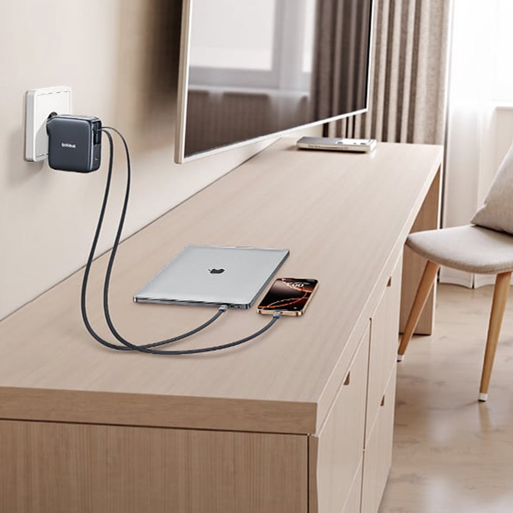 Baseus EnerCore CJ21 Network Charger with USB-C Cable, 67W, 3.35A, 1 x USB-C, Black E0120G00