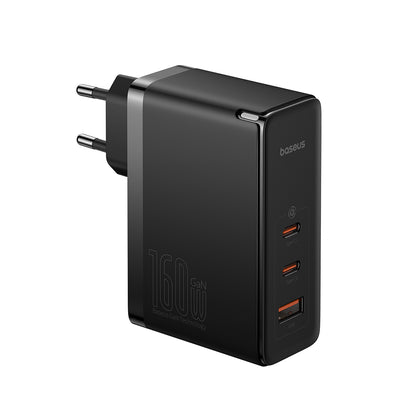 Caricabatterie Rete con Cavo USB-C Baseus GaN5 Pro, 160W, 5A, 1 x USB-A - 2 x USB-C, Nero P10110825113-00