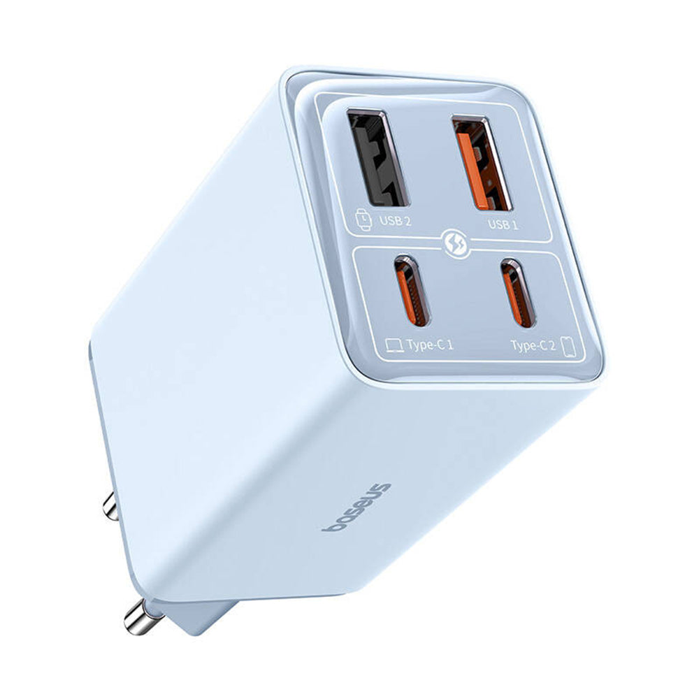 Netzteil mit USB-C-Kabel Baseus GaN6 Pro, 65W, 3,25A, 2 x USB-A - 2 x USB-C, Blau P10162701313-00