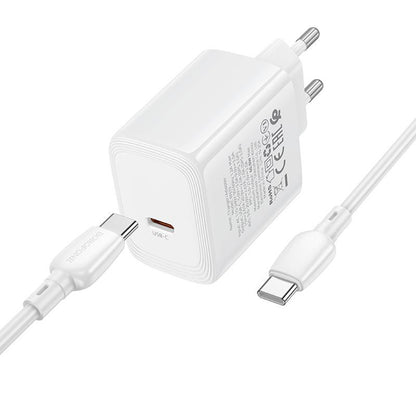 Chargeur secteur avec câble USB-C Borofone BN33 Fuente, 40W, 1 x USB-C, Blanc